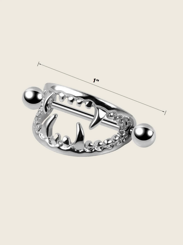 Vampire Teeth Nipple Ring