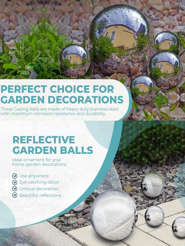 Stainless Steel Multi-Purpose Decorations Spheres (6 pcs)
