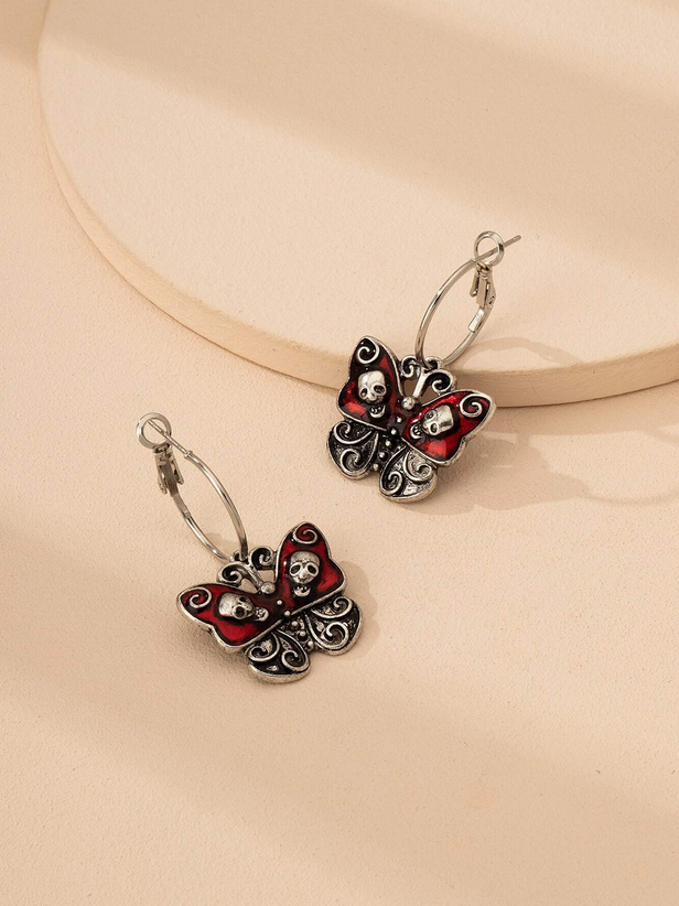 Skull and Butterfly Earrings