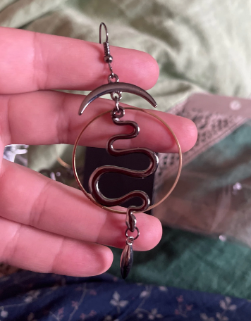 Serpent Crescent Earrings