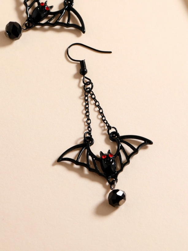 Vampire Bat Dangle Earrings