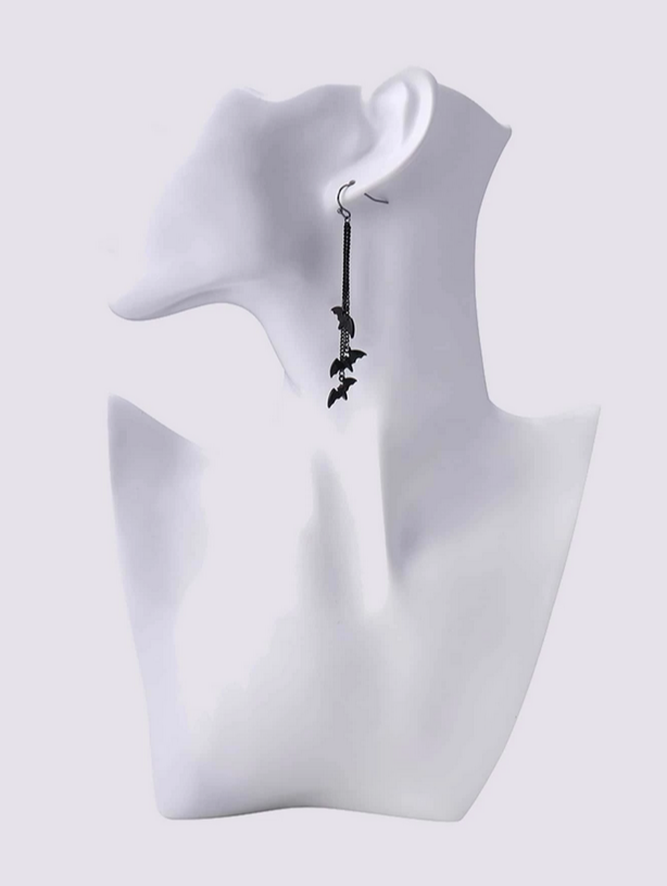 Vampire Three Bat Dangle Earrings