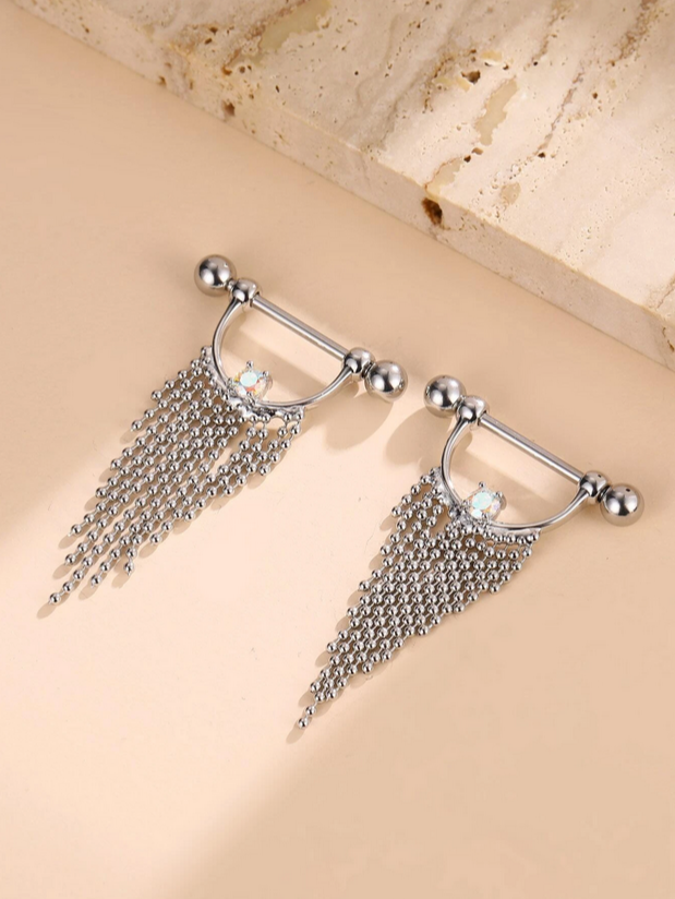 Tassel Bling Nipple Bar (Set of 2)