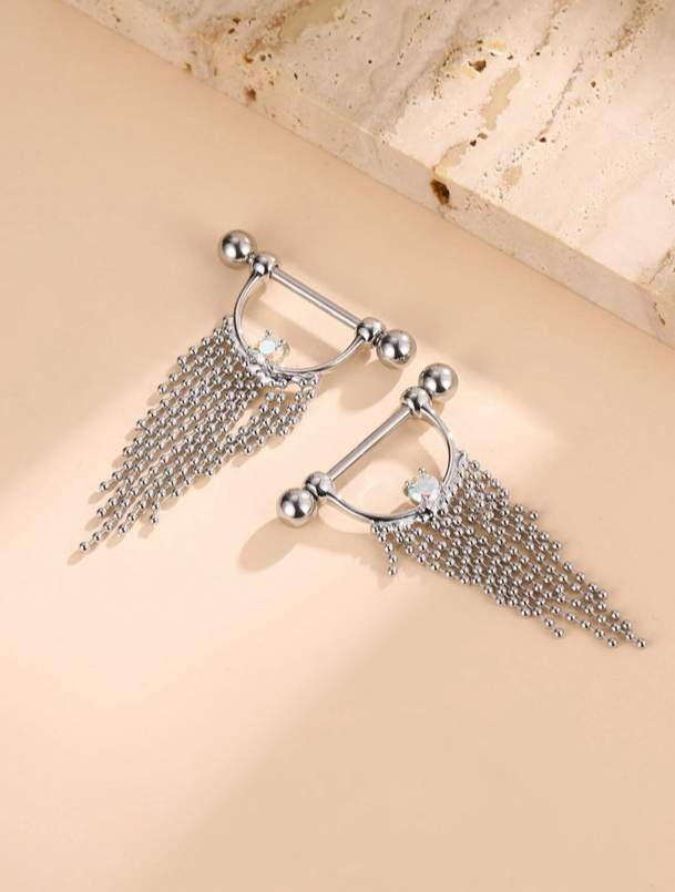 Tassel Bling Nipple Bar (Set of 2)