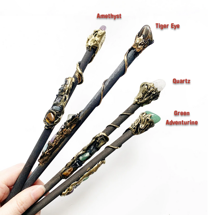 Crystal Magic Wand 14" Long (4 Styles)