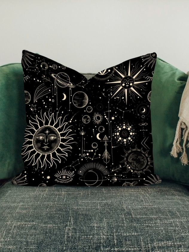 Wicca Symbols Pillow Case (without pillow) 18 x 18