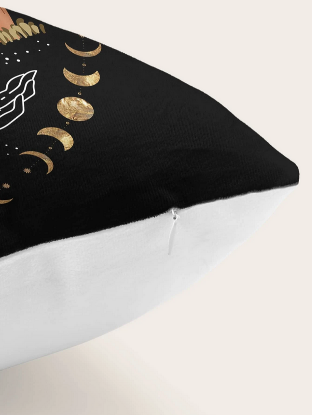 Fairy Mushroom Themed Pillow Case (without pillow) 18 x 18