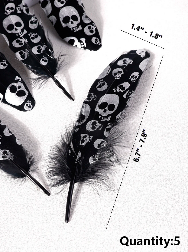 Multi-Purpose Death Skull Feather's (set of 5)