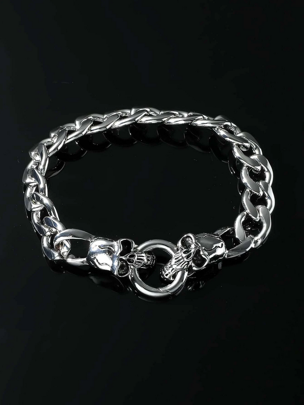 Double Skull Chain Bracelet