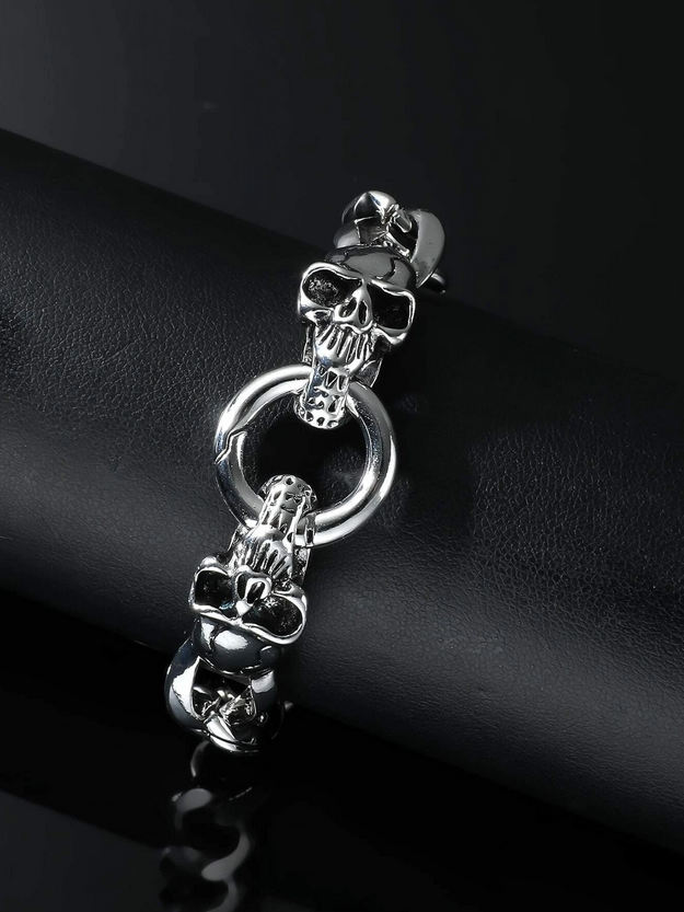 Double Skull Chain Bracelet