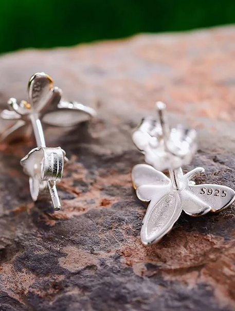 Honey Bee Sterling Silver Earrings