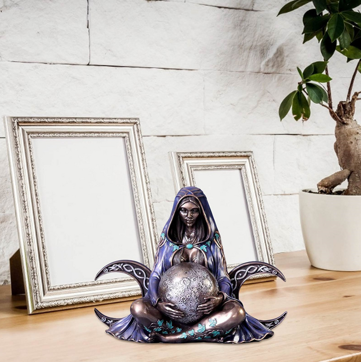 Mother Earth Crescent Moon Resin Figure