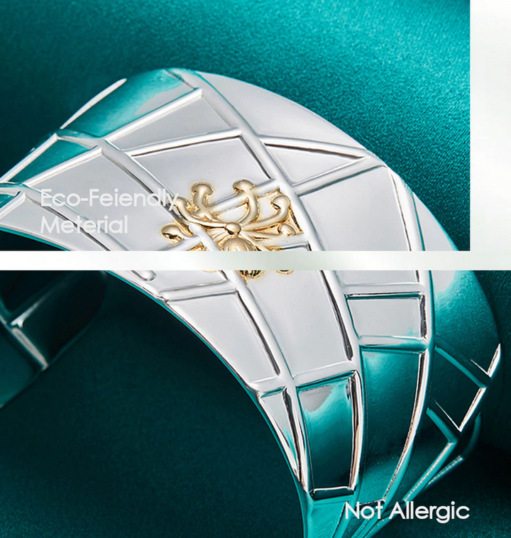 Sterling Silver 925 Wide Spider Bangle