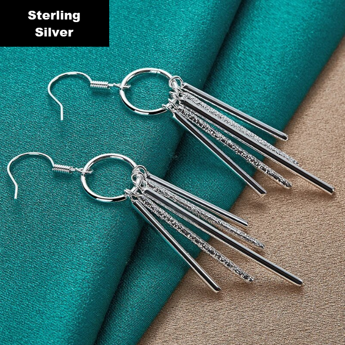 Tassel Sterling Silver Drop Earrings