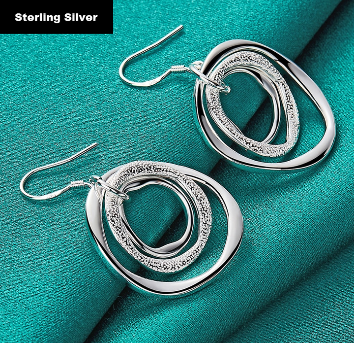 Three Ring Circus Earrings - Sterling Silver