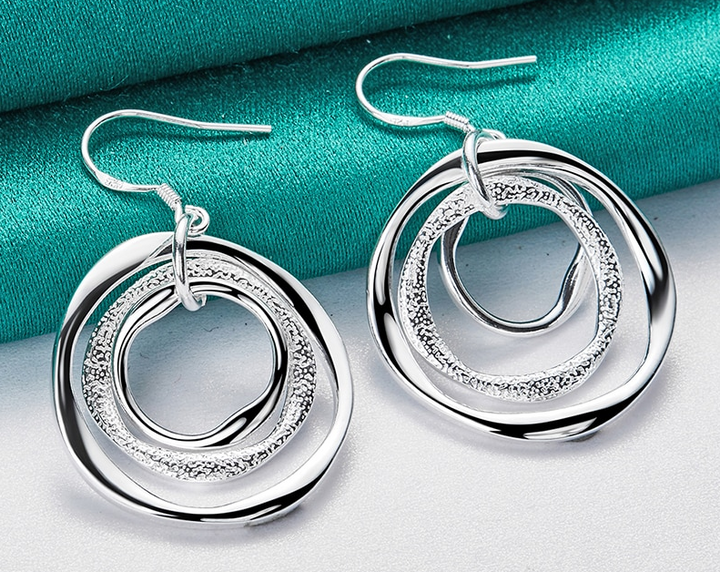 Three Ring Circus Earrings - Sterling Silver