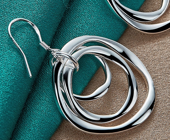 Three Ring Circus Earrings - Sterling Silver