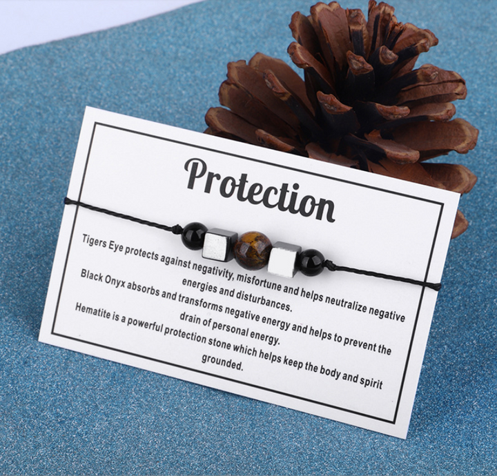 Anxiety, Calm or Protection Bracelet - Natural Stone