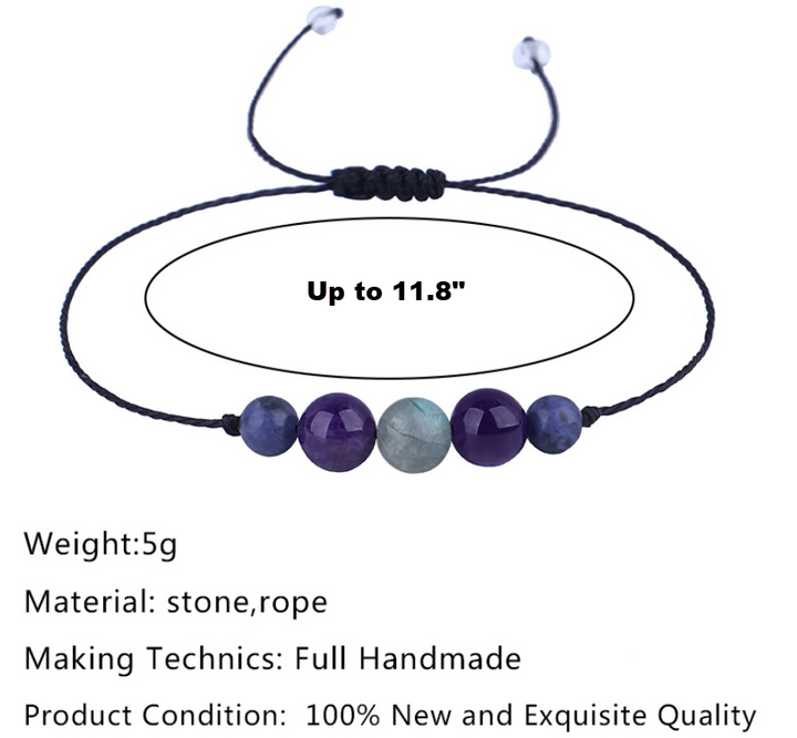 Anxiety, Calm or Protection Bracelet - Natural Stone