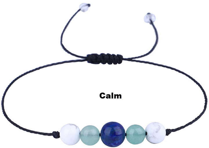 Anxiety, Calm or Protection Bracelet - Natural Stone