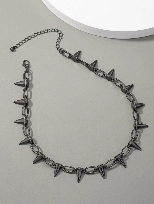 Spiked Dog Chain Necklace