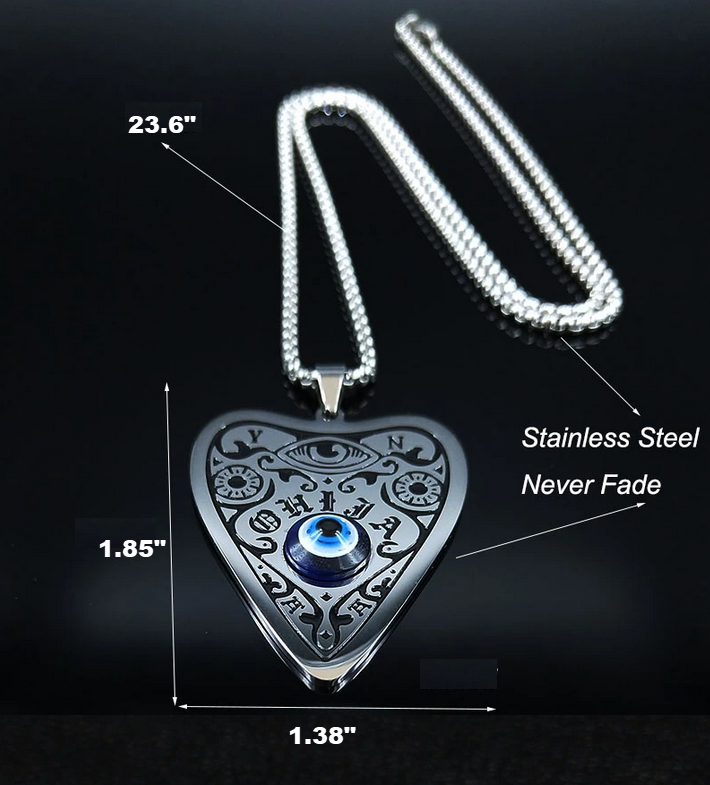 Ouija Board Planchette (Pointer) W/ Eye Necklace