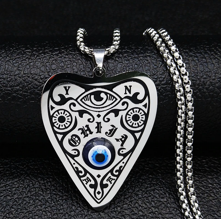 Ouija Board Planchette (Pointer) W/ Eye Necklace
