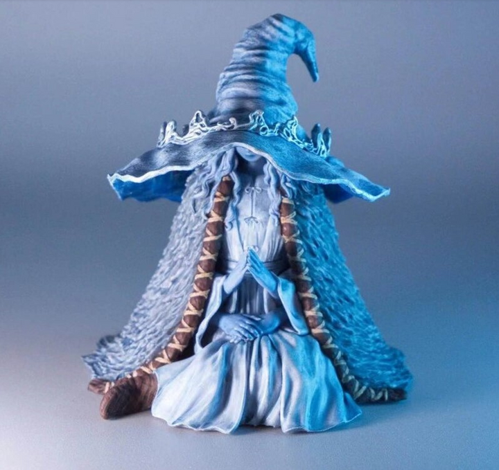Mysterious Witch Statue with Removable Hat Resin Figure