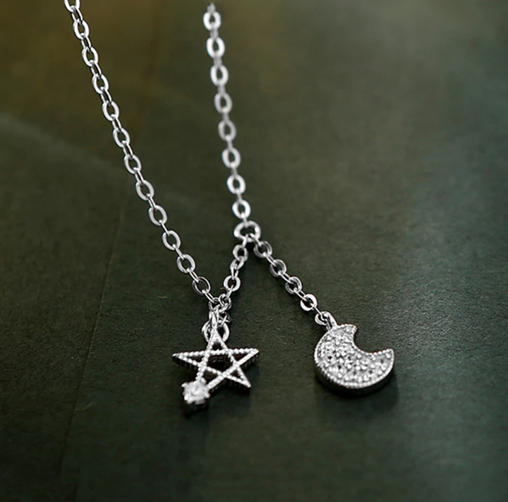 Sterling Silver Wicca Symbols Anklet