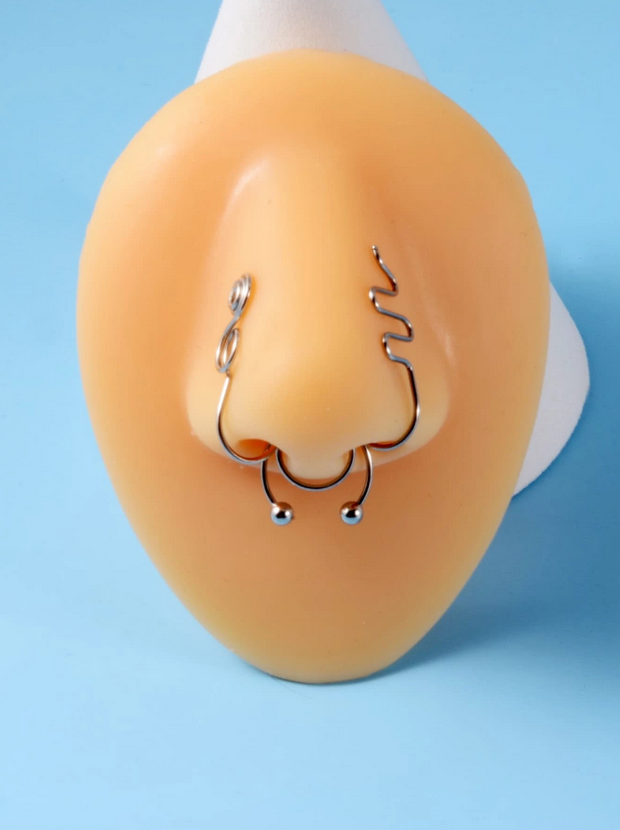 3 pcs Clip-On Nose Ring