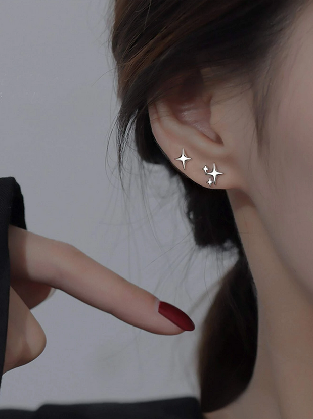 Morning Star Mismatched Stud Earrings