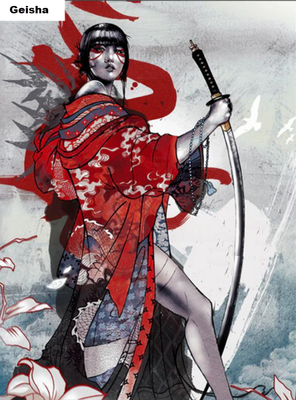 Cherry Blossom Geisha Warrior Diamond Dot Painting Kit
