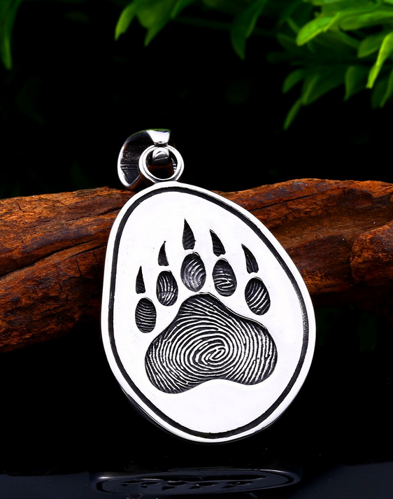 Norse Viking Bjørn Bear Double Sided Amulet Necklace