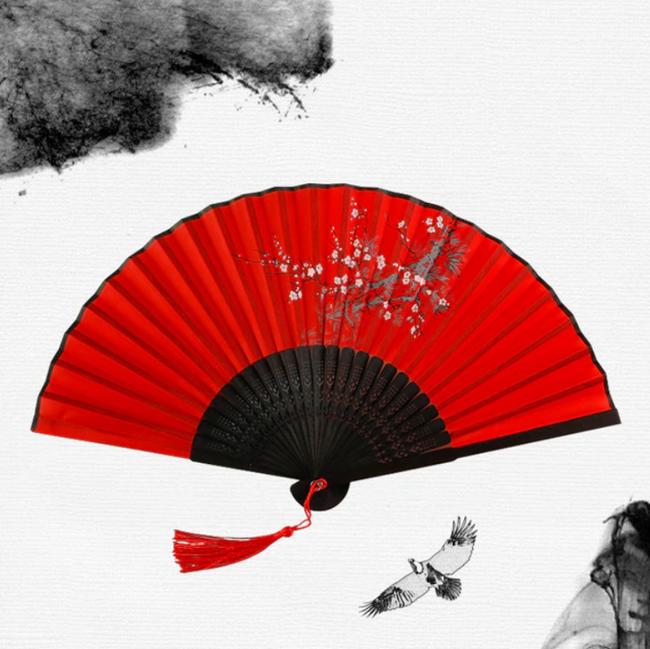 Oriental Silk Decorative Hand Fan (4 Styles)