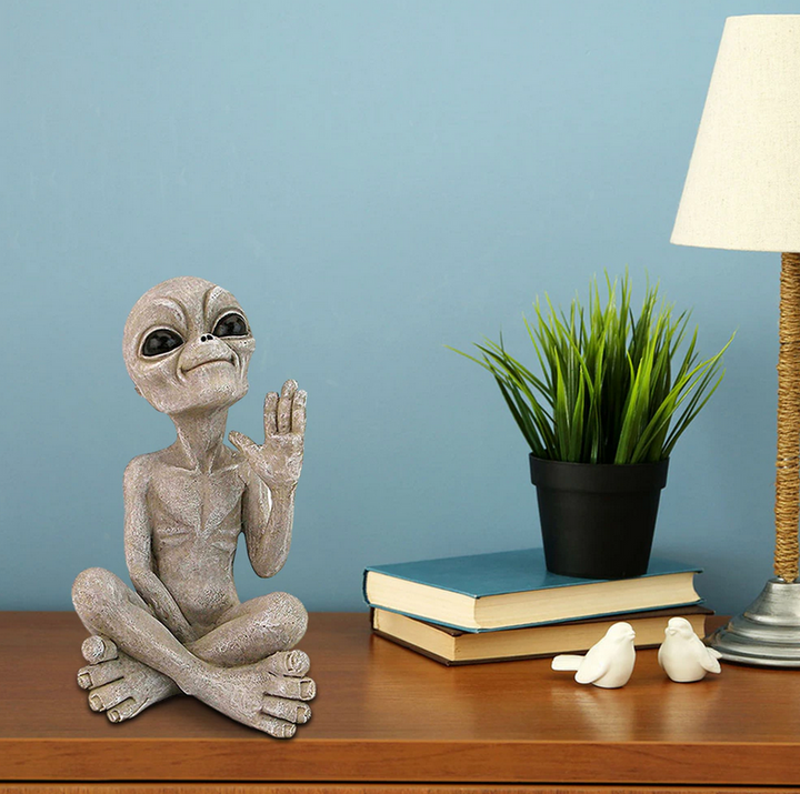 Waving Resin Alien Figurine