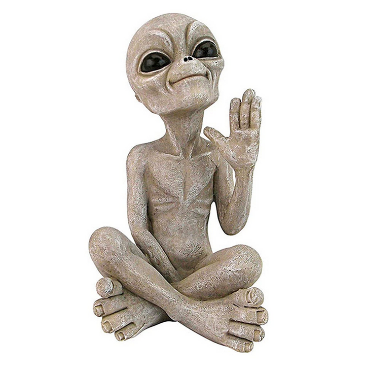 Waving Resin Alien Figurine