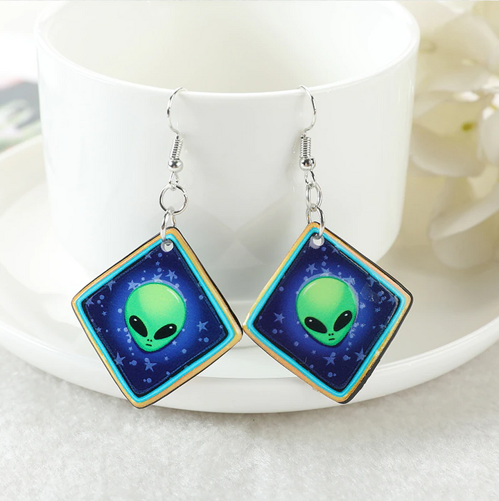 Acrylic Alien UFO Earrings (2 Styles)