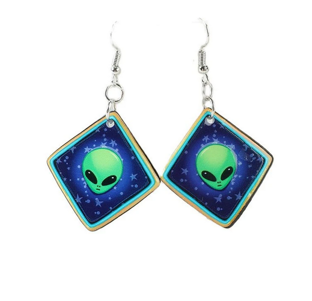 Acrylic Alien UFO Earrings (2 Styles)