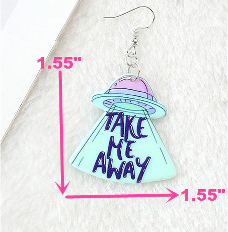 Acrylic Alien UFO Earrings (2 Styles)
