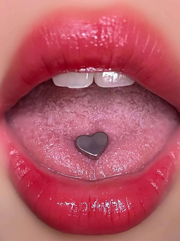 Heart Tongue Stud