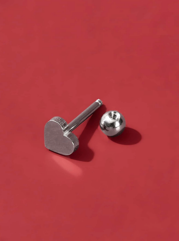 Heart Tongue Stud