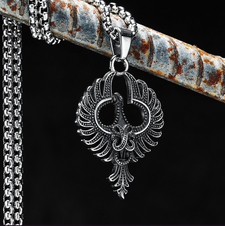 Rustic Phoenix Stainless Steel Necklace