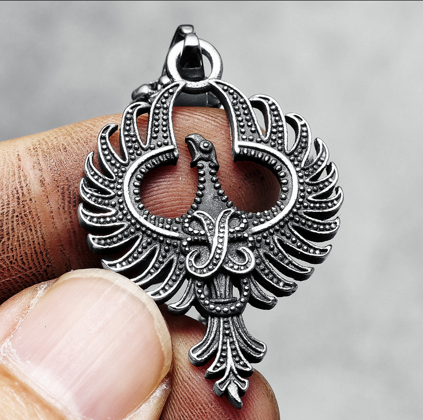 Rustic Phoenix Stainless Steel Necklace