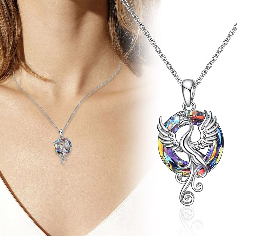 Fire Bird Phoenix Stainless Steel Necklace