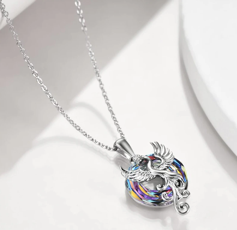 Fire Bird Phoenix Stainless Steel Necklace