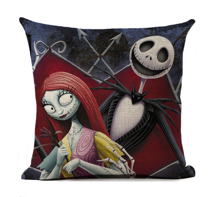 Comfy Jack Skellington and Sally Pillow Case - No Pillow