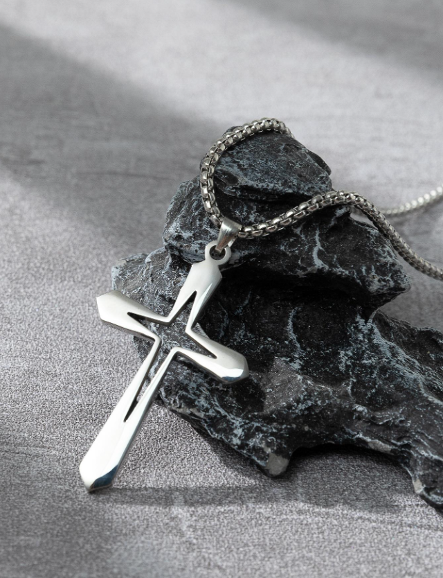 Hollow Cross Necklace