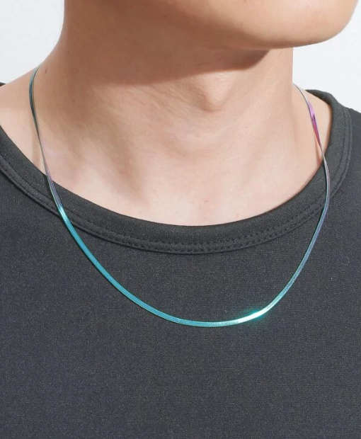 ★HAS★ HSU018 Ribbon snake chian necklace Snake Chain Necklace Gold - SPLASH