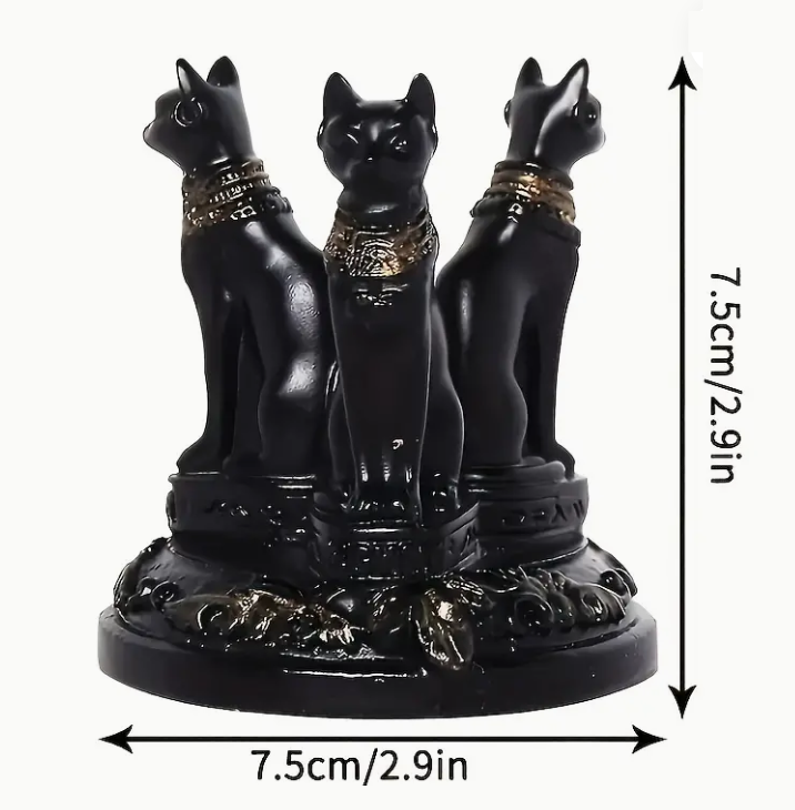 Egyptian Cat Goddess Bastet K9 Crystal Quartz Ball