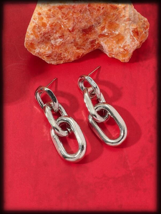Grunge Punk Chain Drop Earrings